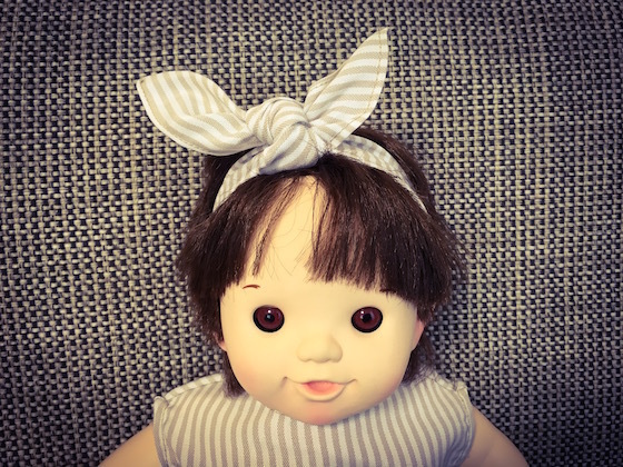 ぽぽちゃんヘアアクセ】くしゅくしゅりぼんのヘアバンド作り方